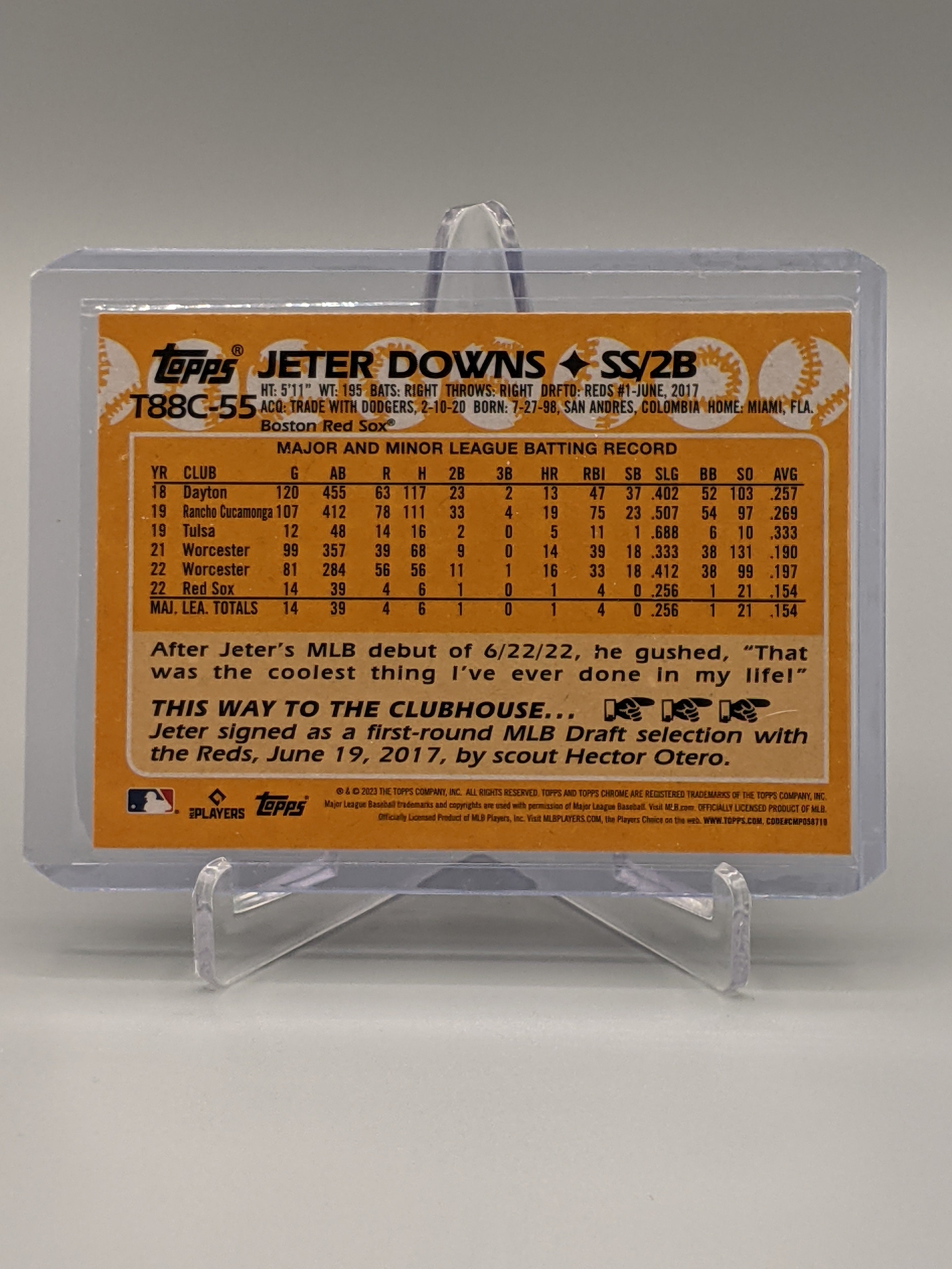 2023 Topps Silver Pack Refractor #T88C-55 Jeter Downs RC Red Sox