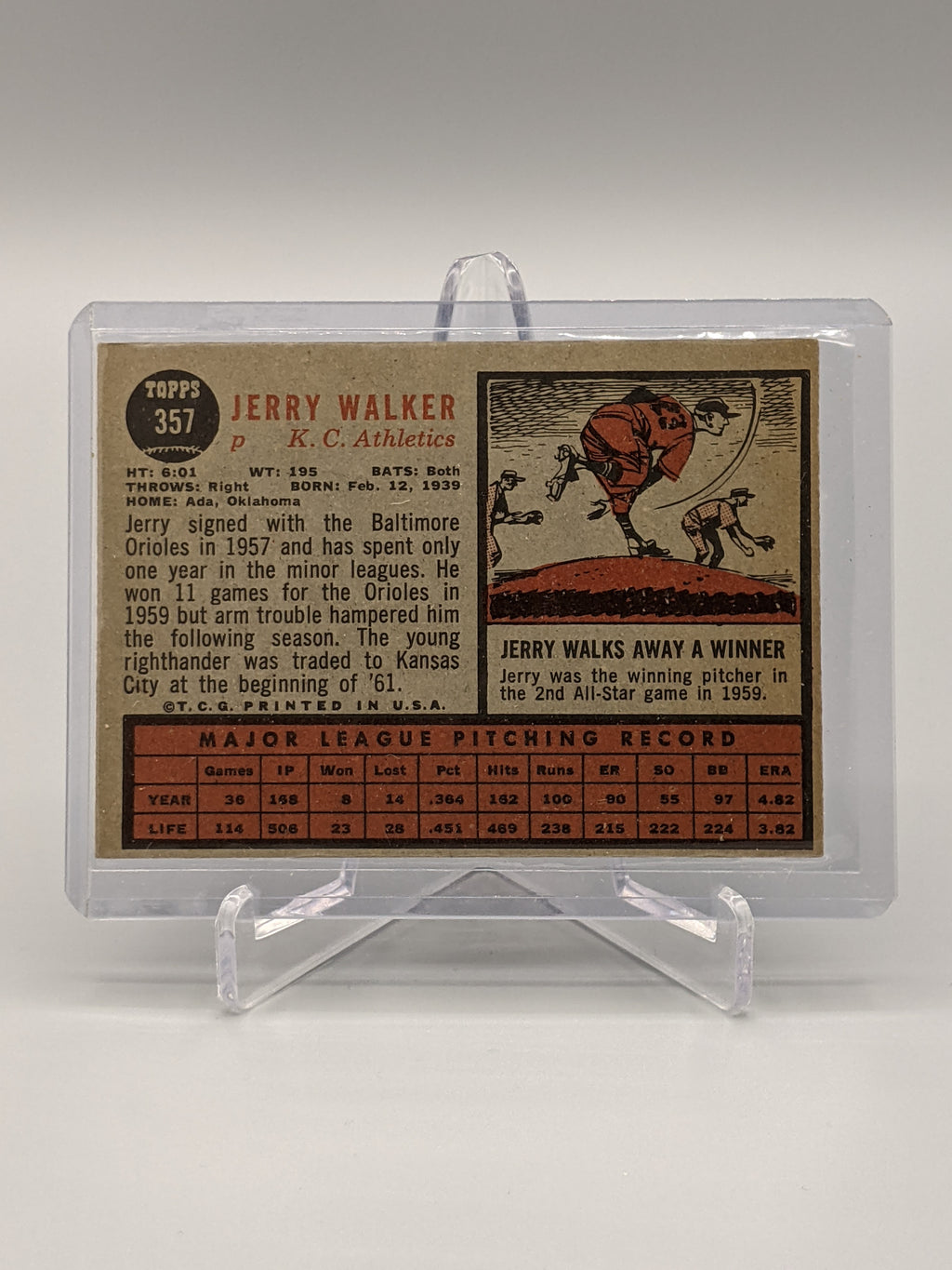 2011 Topps Heritage 50th 1962 Buyback #357 Jerry Walker