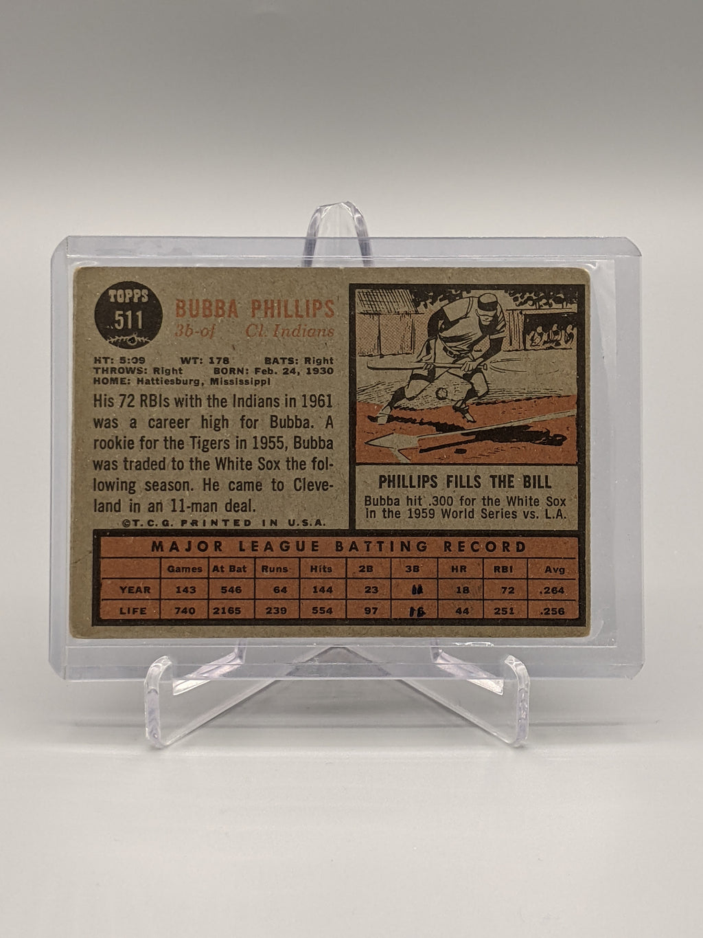 2011 Topps Heritage 50th 1962 Buyback #511 Bubba Phillips