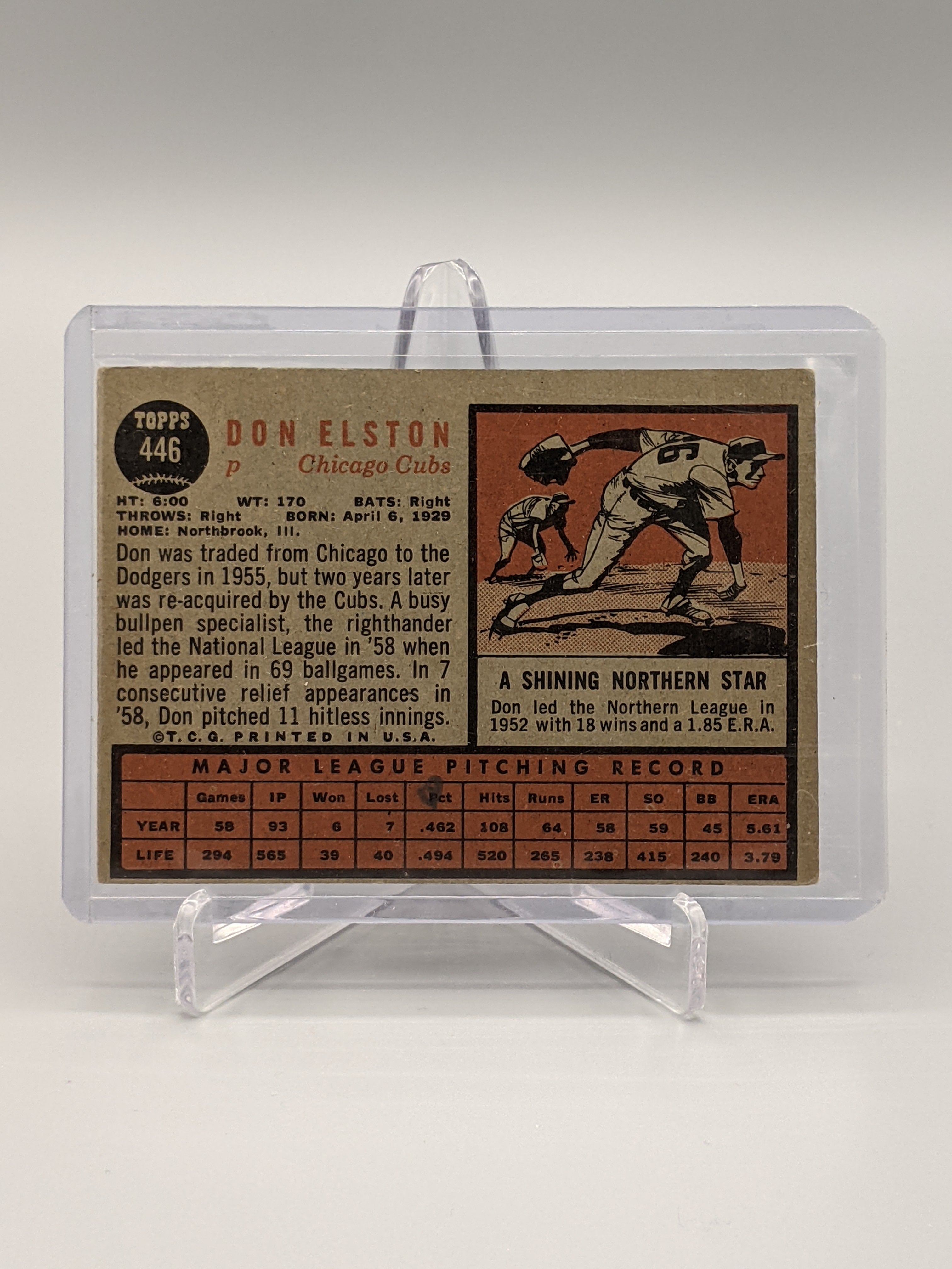 2011 Topps Heritage 50th 1962 Buyback #446 Don Elston