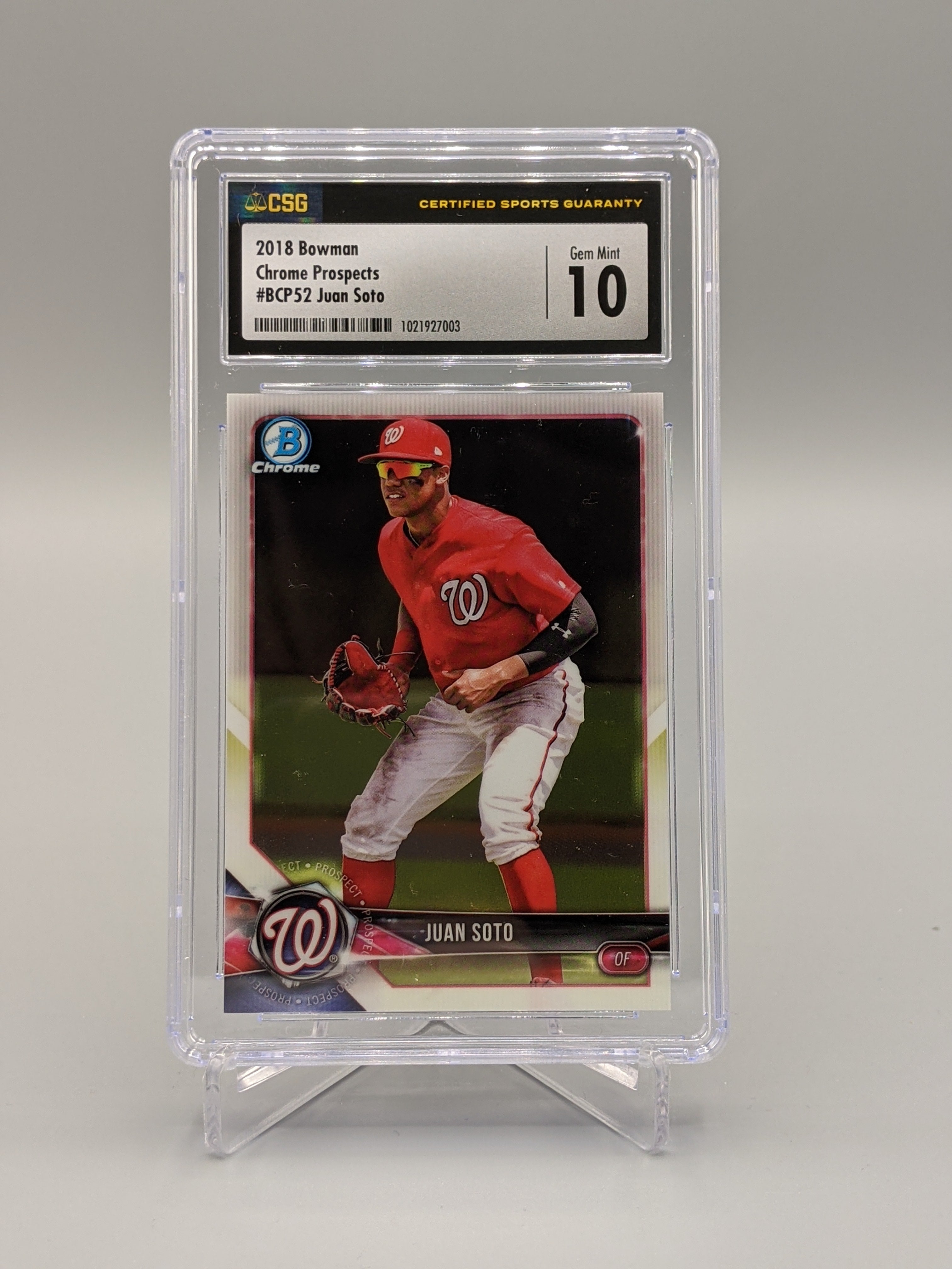 2018 Bowman Chrome Prospects #BCP52 Juan Soto CSG 10 Nationals