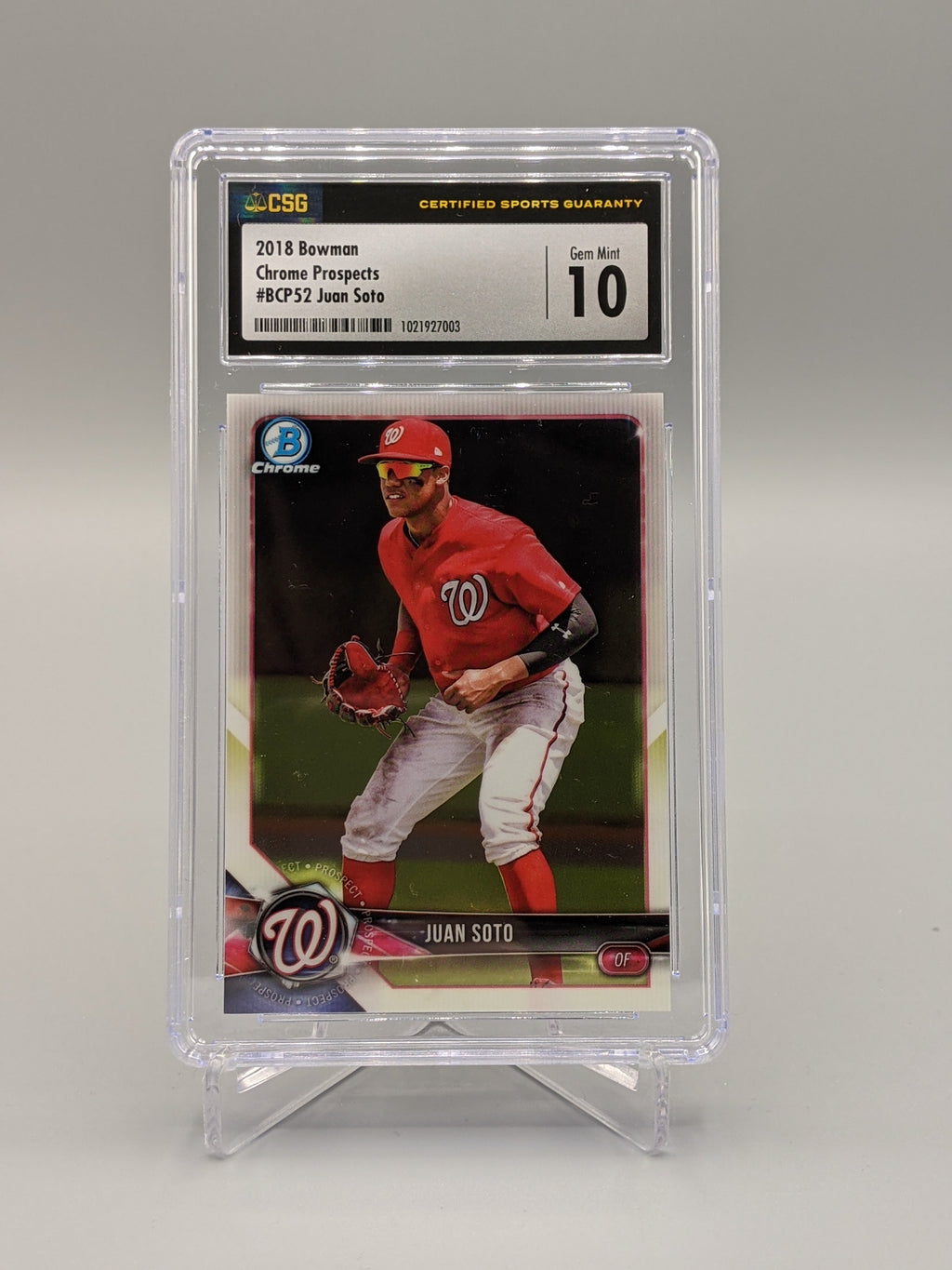 2018 Bowman Chrome Prospects #BCP52 Juan Soto CSG 10 Nationals