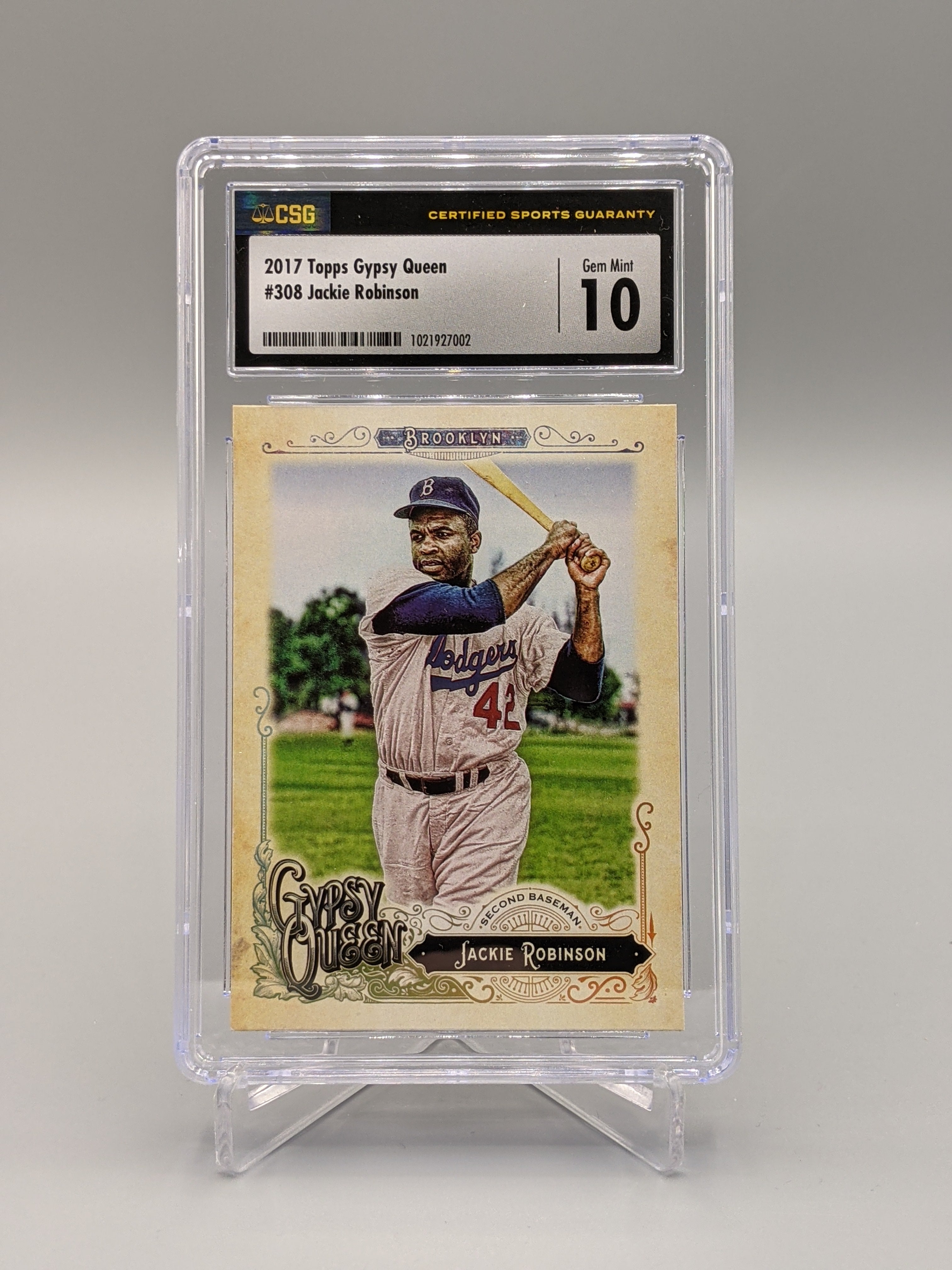 2017 Topps Gypsy Queen SP #308 Jackie Robinson CSG 10 Dodgers
