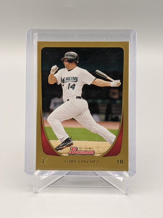 2011 Bowman Gold #184 Gaby Sanchez Marlins