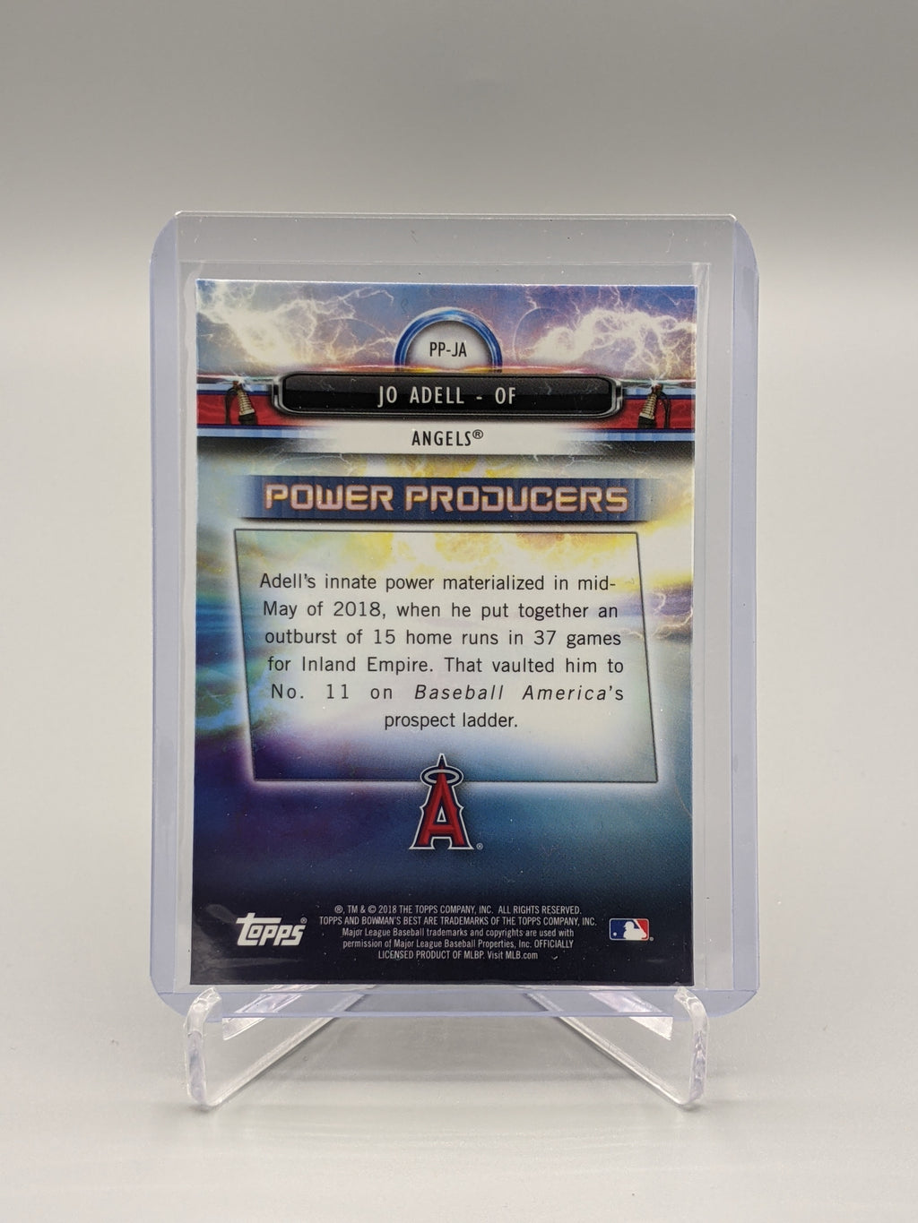 2018 Bowman's Best Power Producers #PP-JA Jo Adell Angels