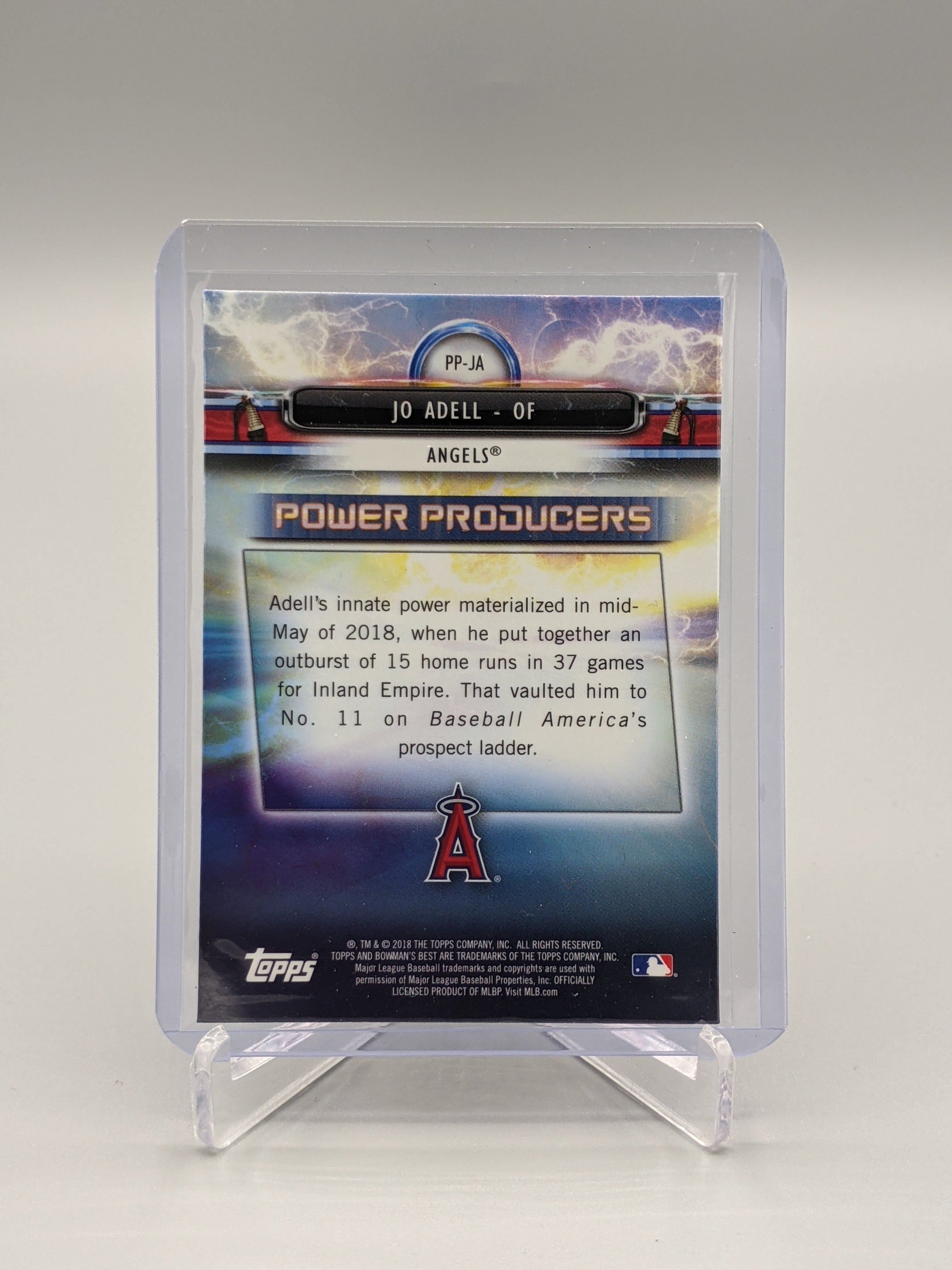 2018 Bowman's Best Power Producers #PP-JA Jo Adell Angels
