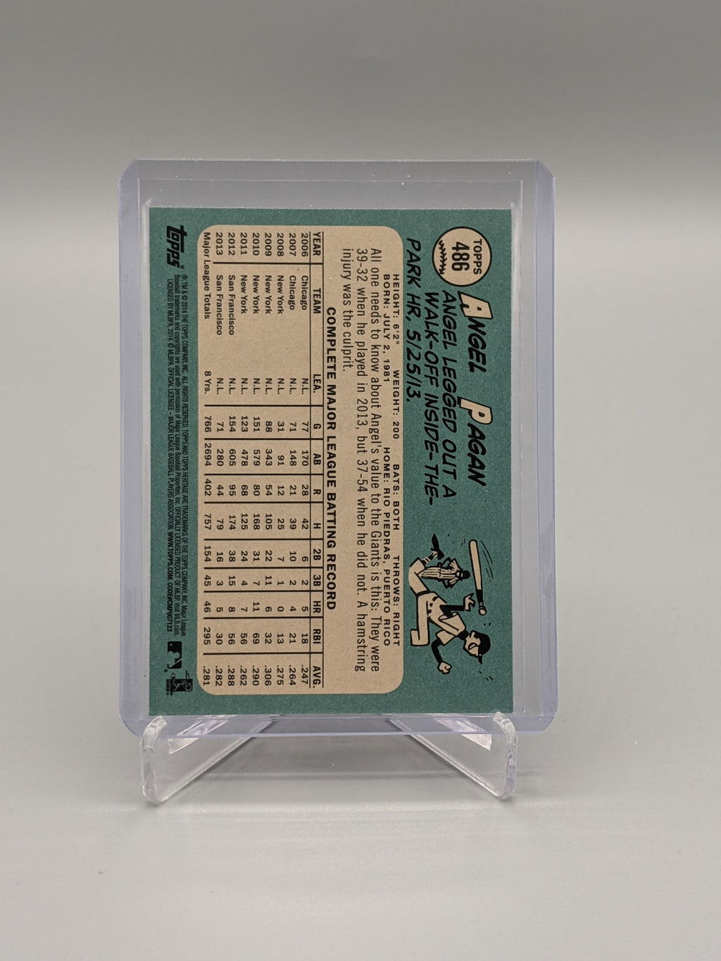 2014 Topps Heritage SP #486 Angel Pagan Giants