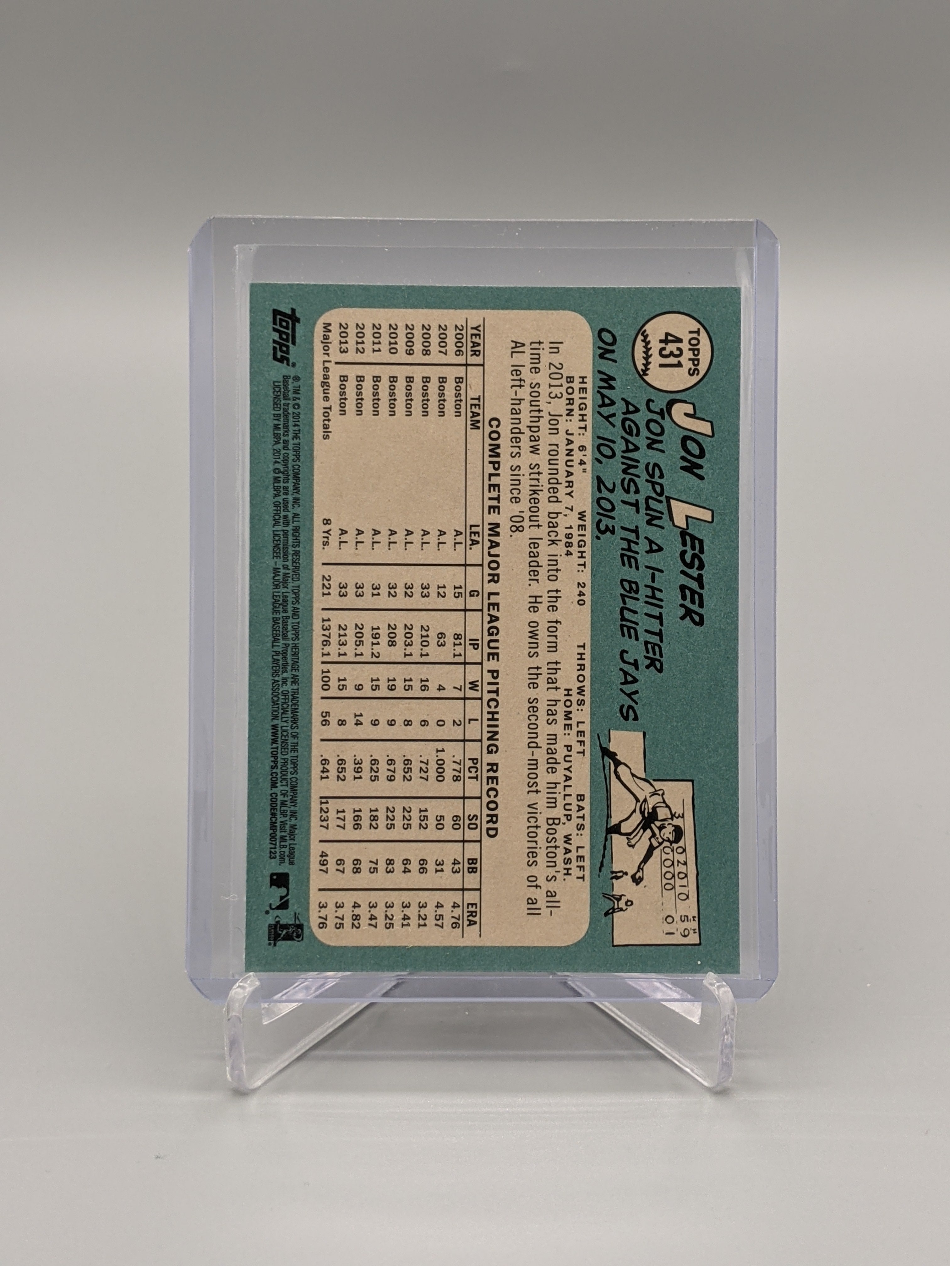 2014 Topps Heritage SP #431 Jon Lester Red Sox