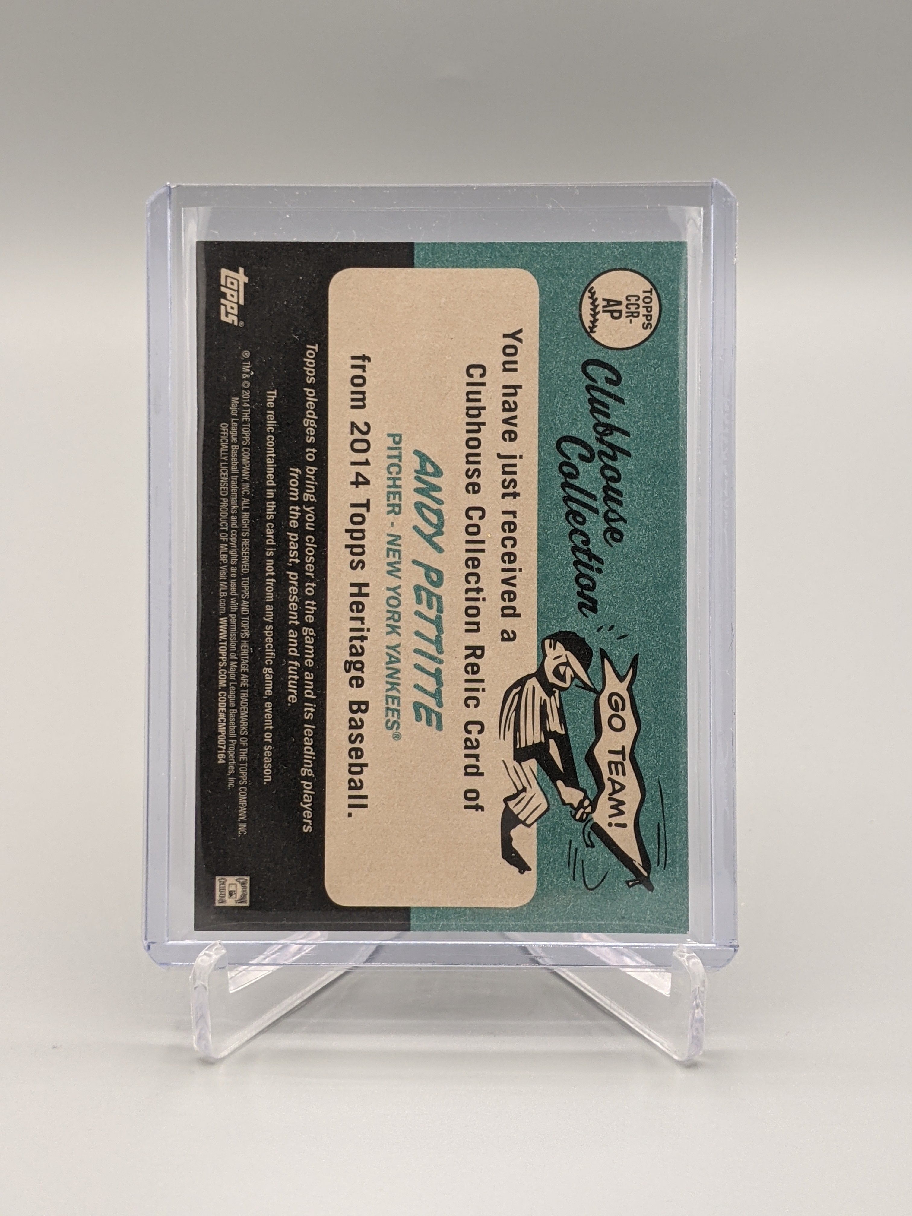 2014 Topps Heritage Clubhouse Collection Relic #CCR-AP Andy Pettitte Yankees