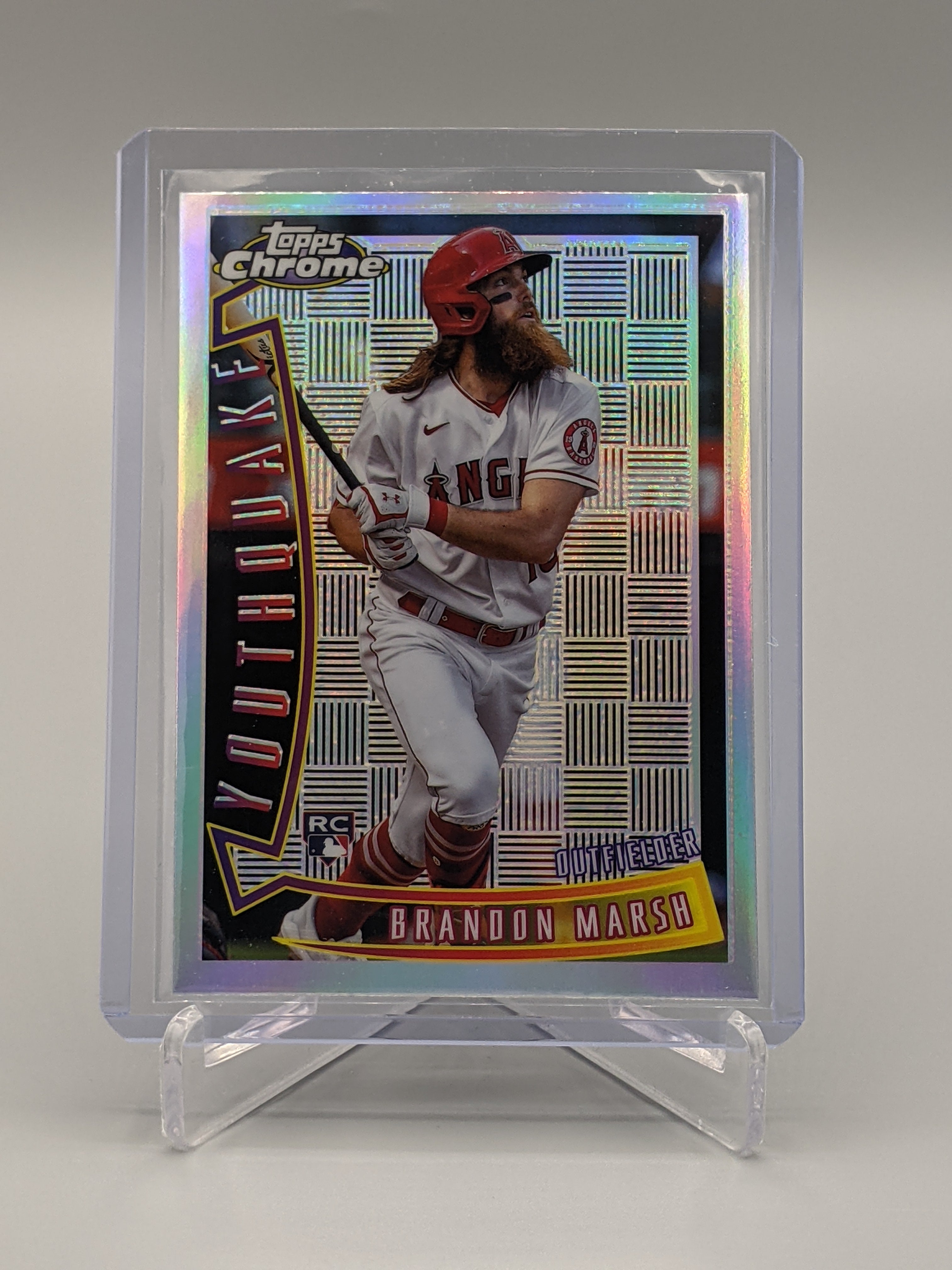 2022 Topps Chrome Sonic Youthquake #YQ-9 Brandon Marsh RC Angels