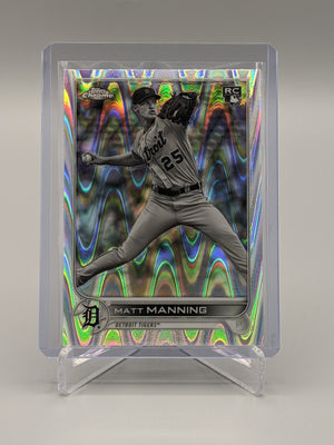 2022 Topps Chrome Sonic Raywave #57 Matt Manning RC Tigers