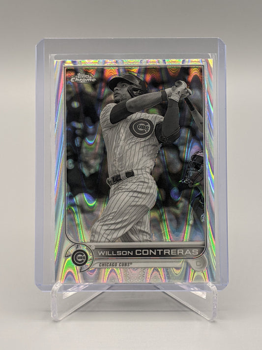 2022 Topps Chrome Sonic Raywave #136 Wilson Contreras Cubs