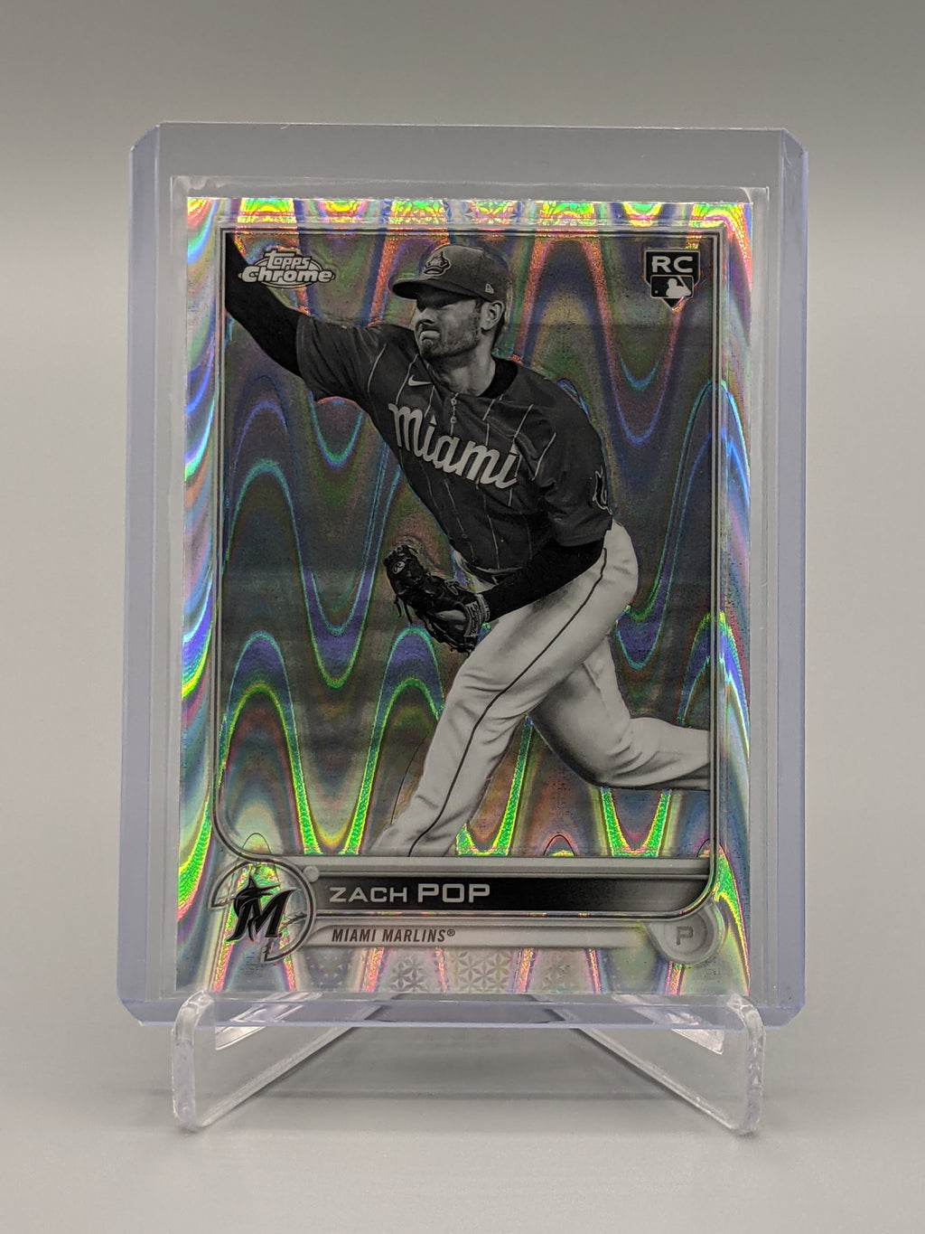 2022 Topps Chrome Sonic Raywave #41 Zach Pop RC Marlins