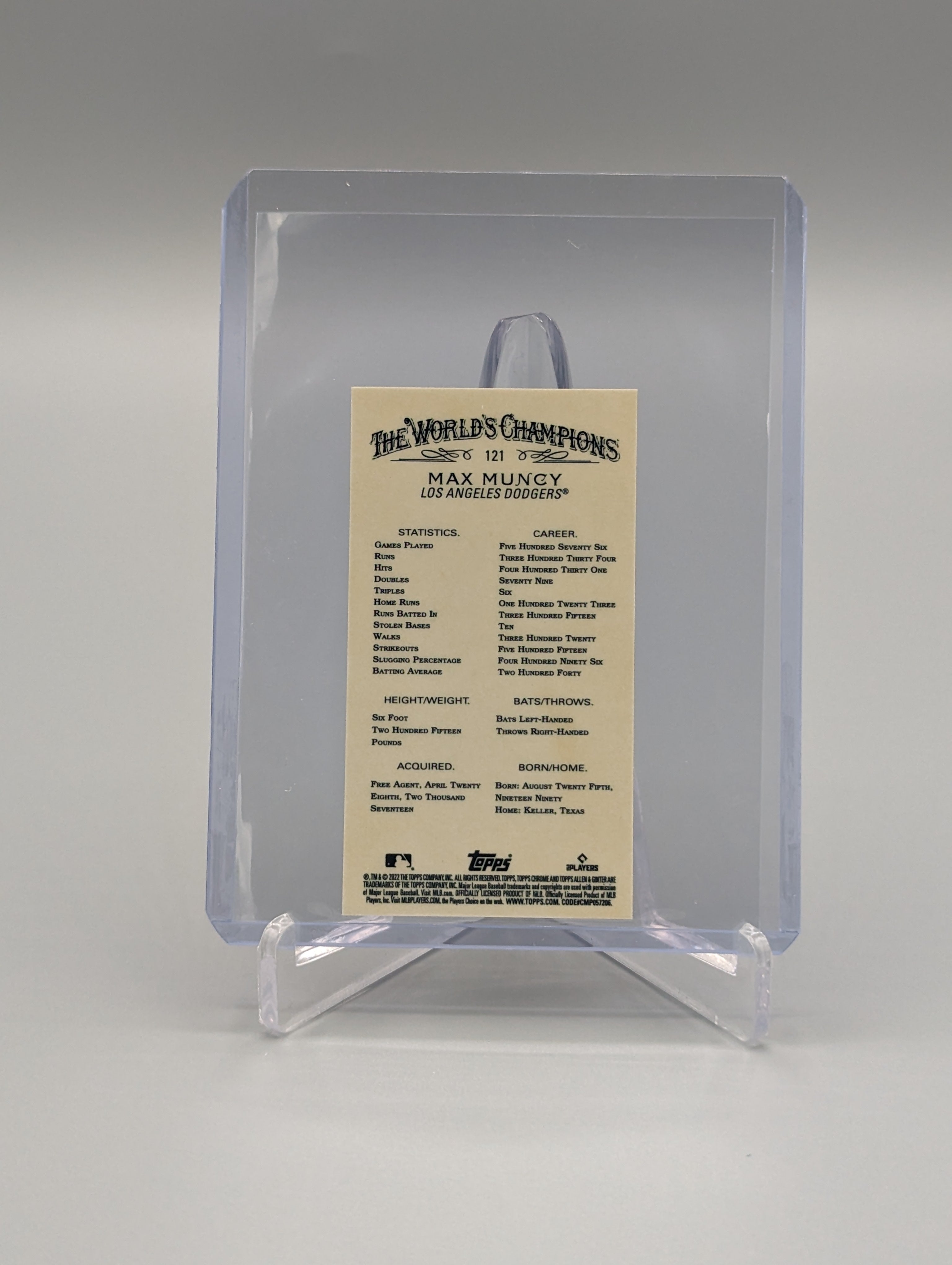 2022 Topps Allen & Ginter Chrome Mini #121 Max Muncy Dodgers