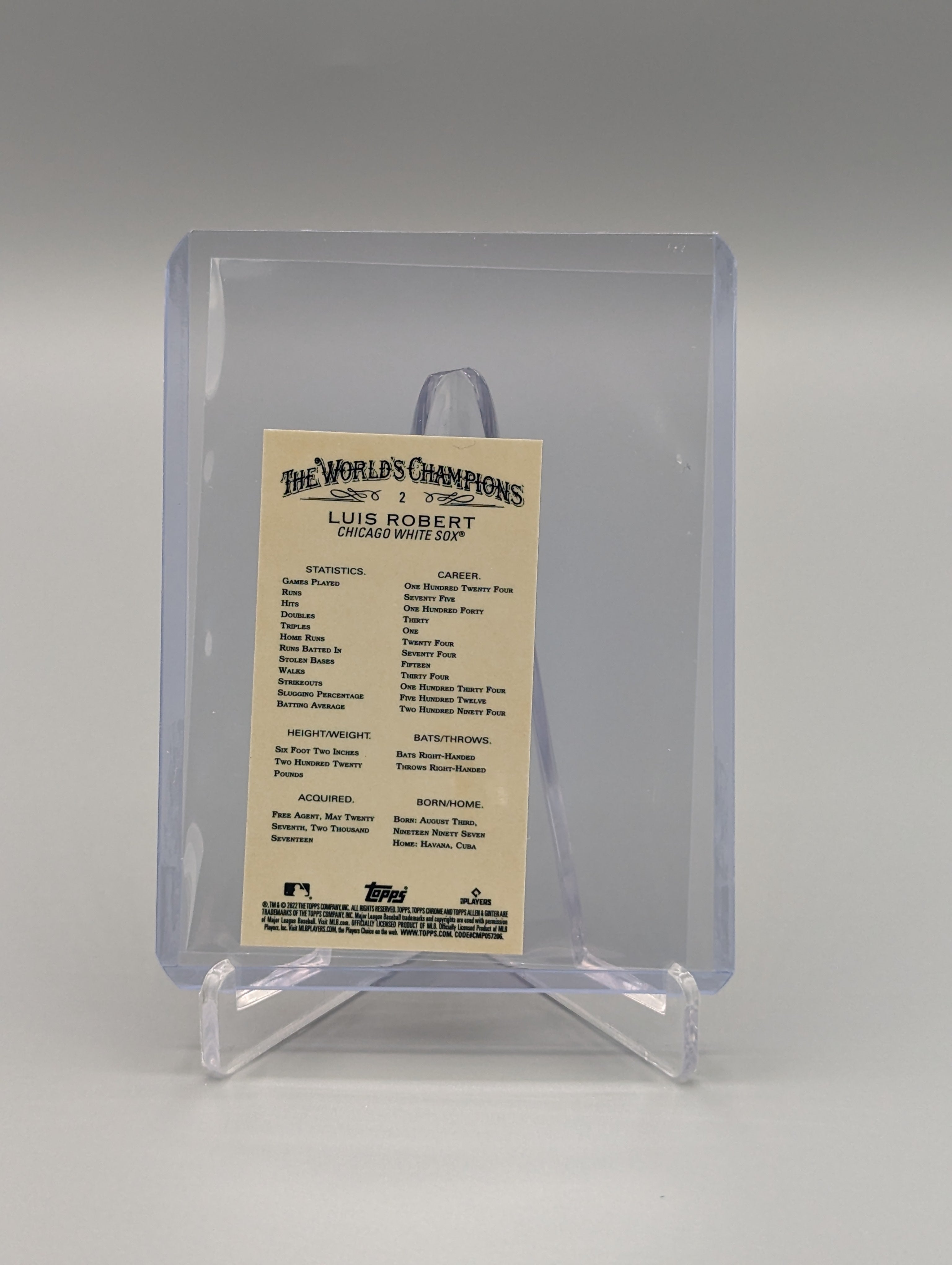 2022 Topps Allen & Ginter Chrome Mini #2 Luis Robert White Sox