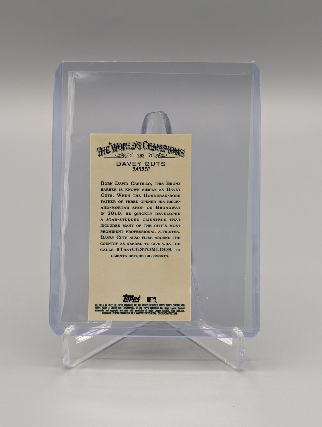 2022 Topps Allen & Ginter Chrome Mini #262 Davey Cuts