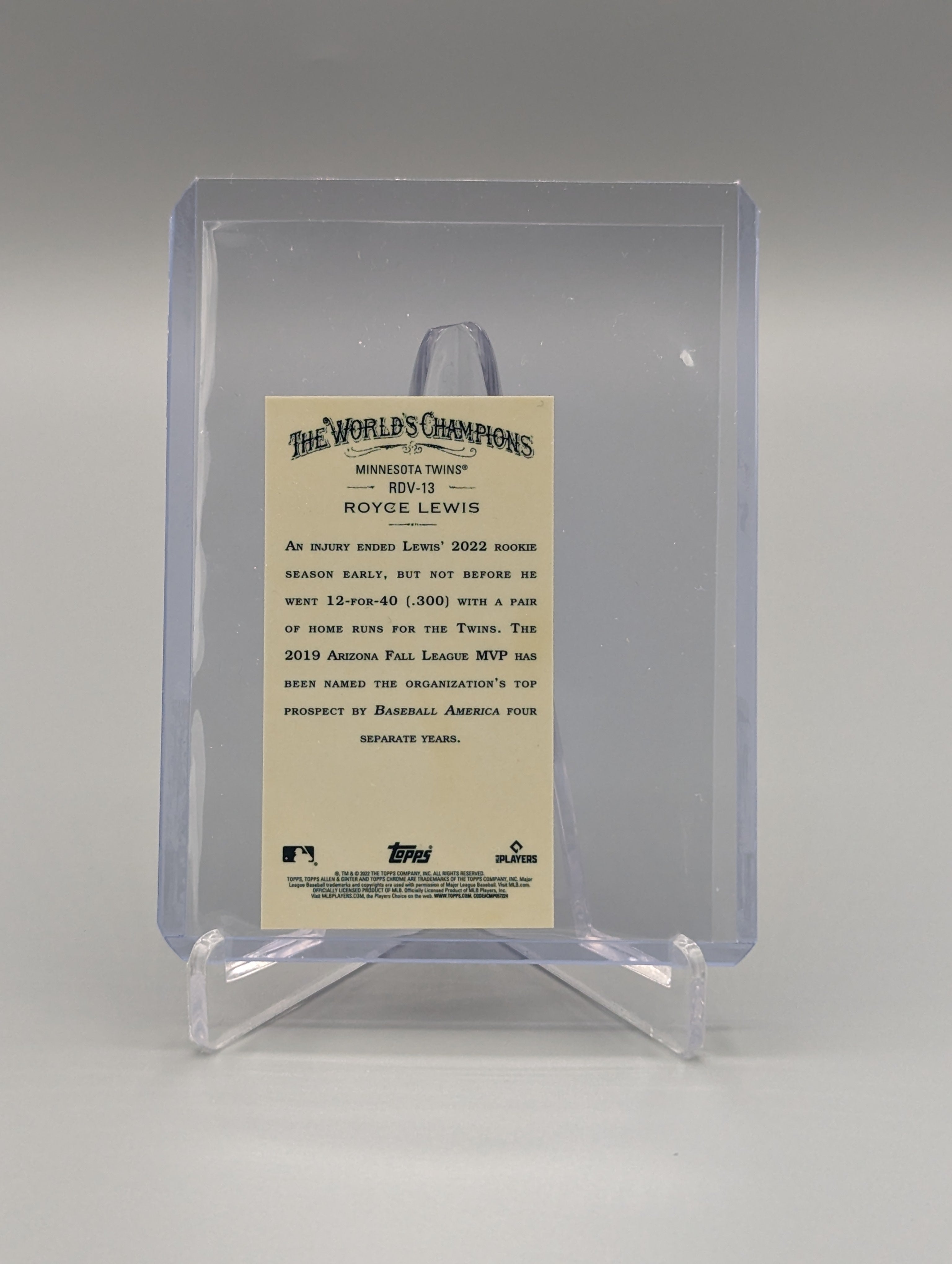 2022 Topps Allen & Ginter Chrome Mini Variation #RDV-13 Royce Lewis RC Twins