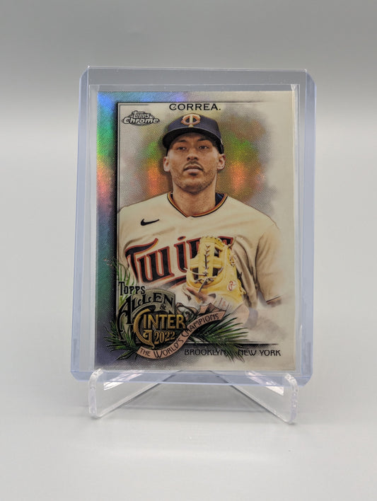 2022 Topps Allen & Ginter Chrome Refractor #117 Carlos Correa Twins