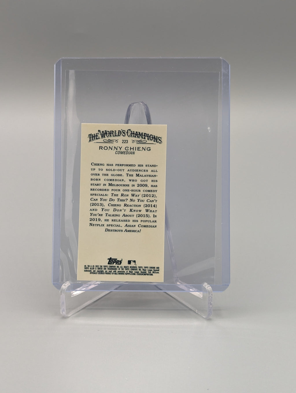 2022 Topps Allen & Ginter Chrome Mini #223 Ronny Chieng