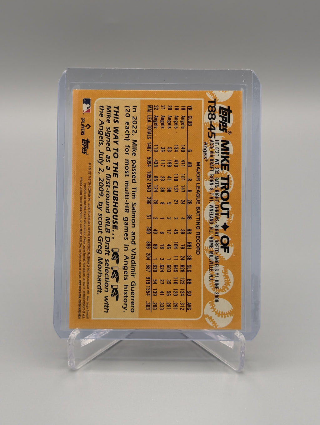 2023 Topps 35th Anniversary 1988 Topps #T88-45 Mike Trout Angels