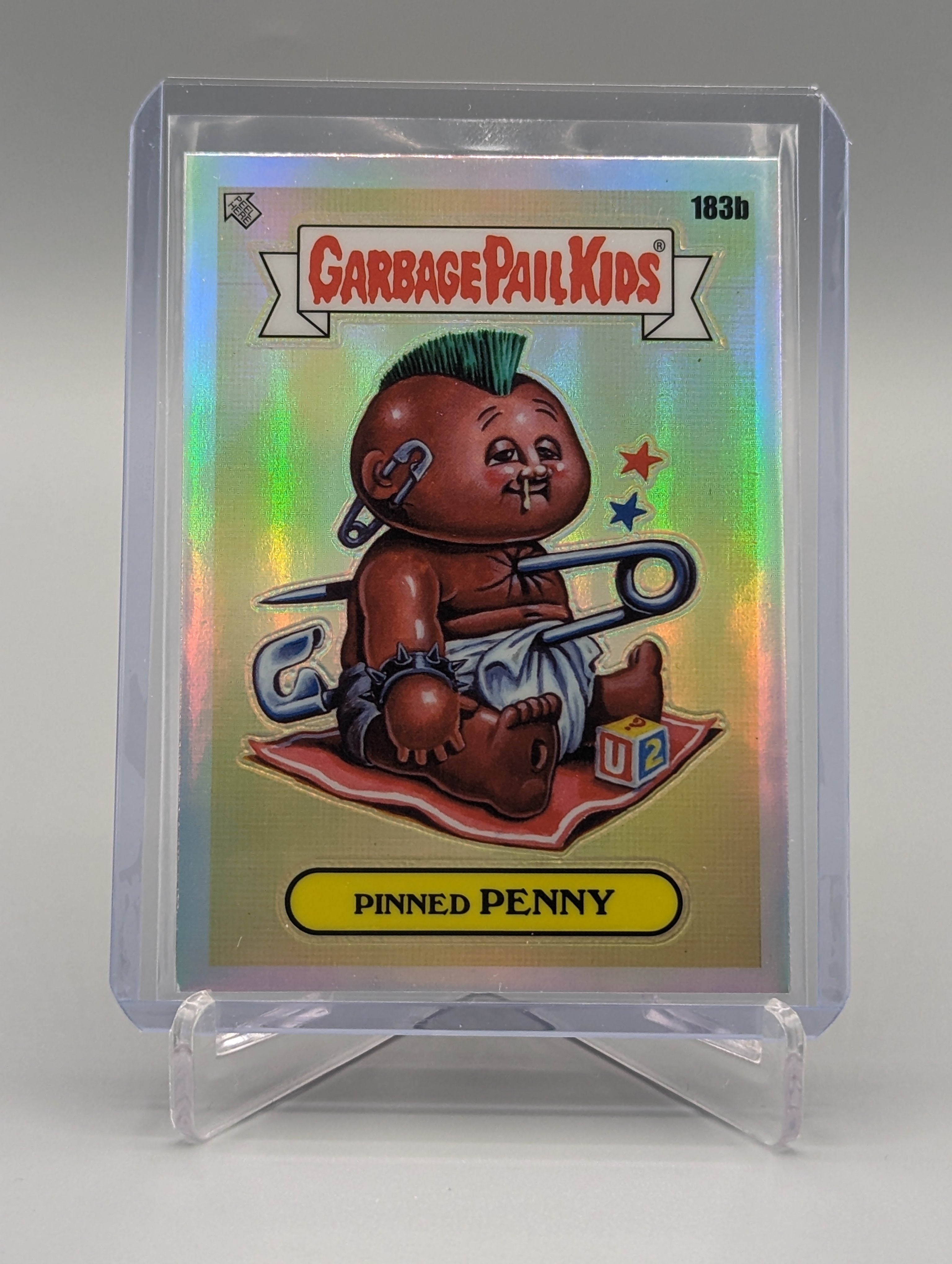 2022 Topps Chrome Garbage Pail Kids Refractor #183b Pinned Penny