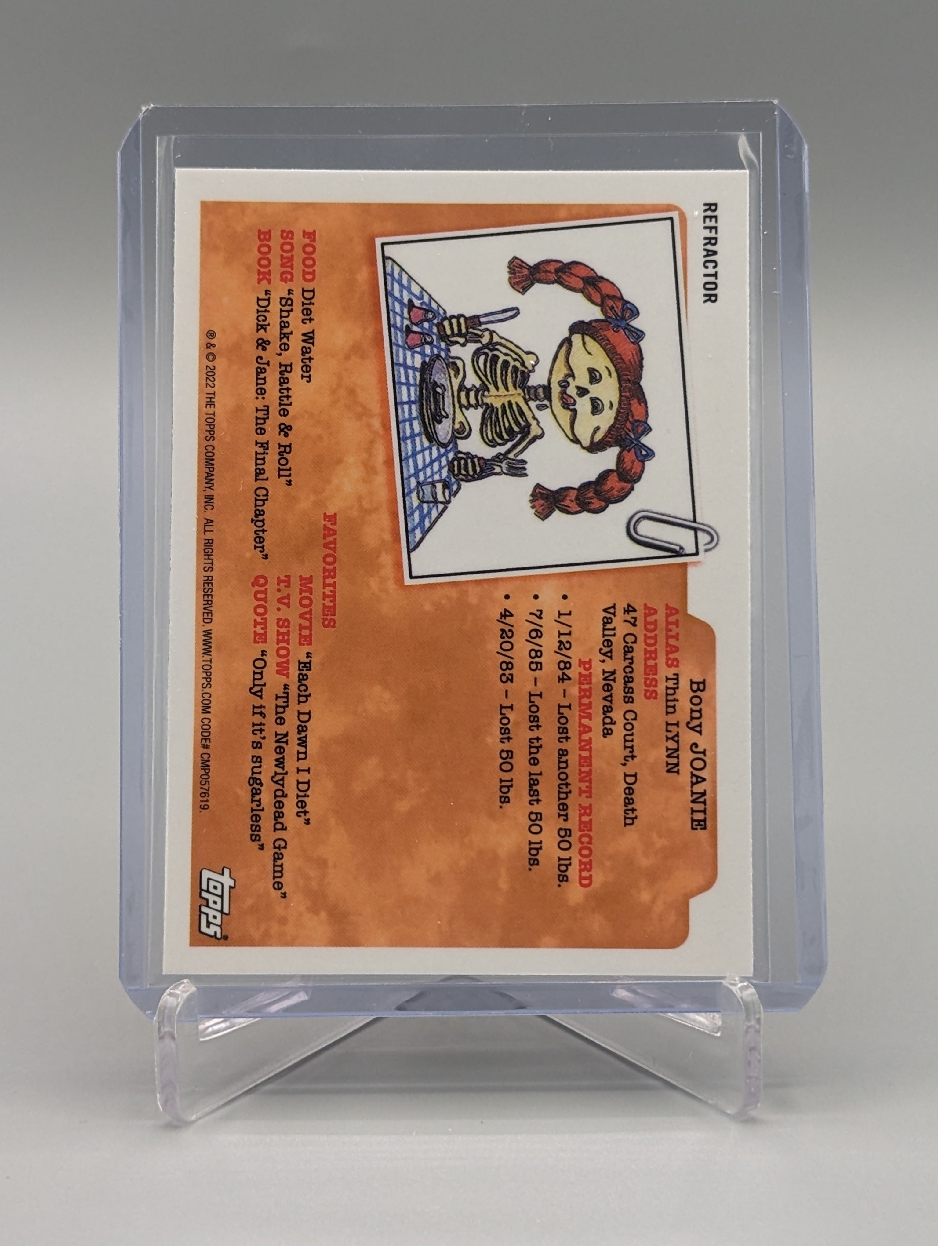 2022 Topps Chrome Garbage Pail Kids Refractor #201a Michael Mutant