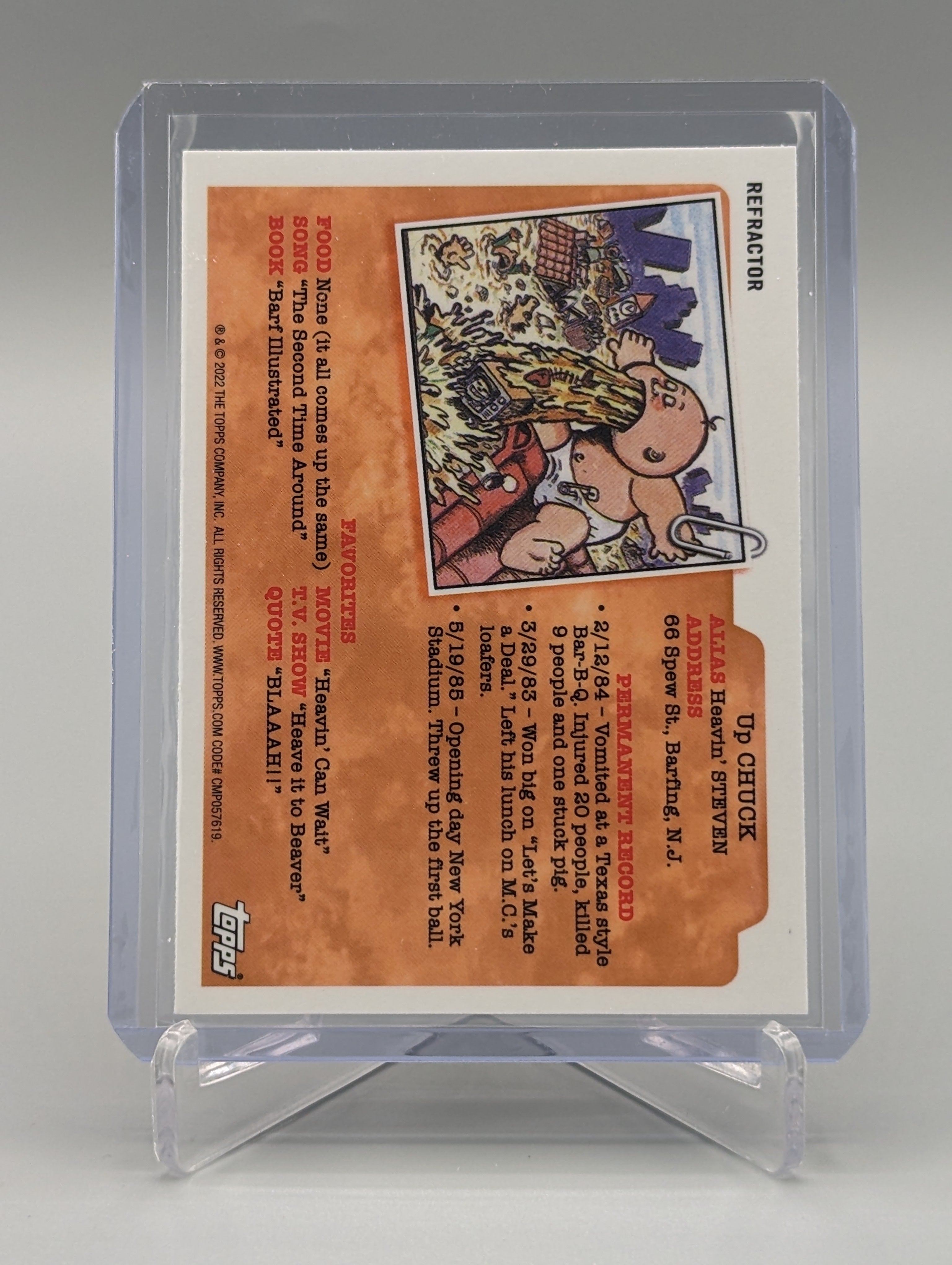 2022 Topps Chrome Garbage Pail Kids Refractor #174b Repaired Rex