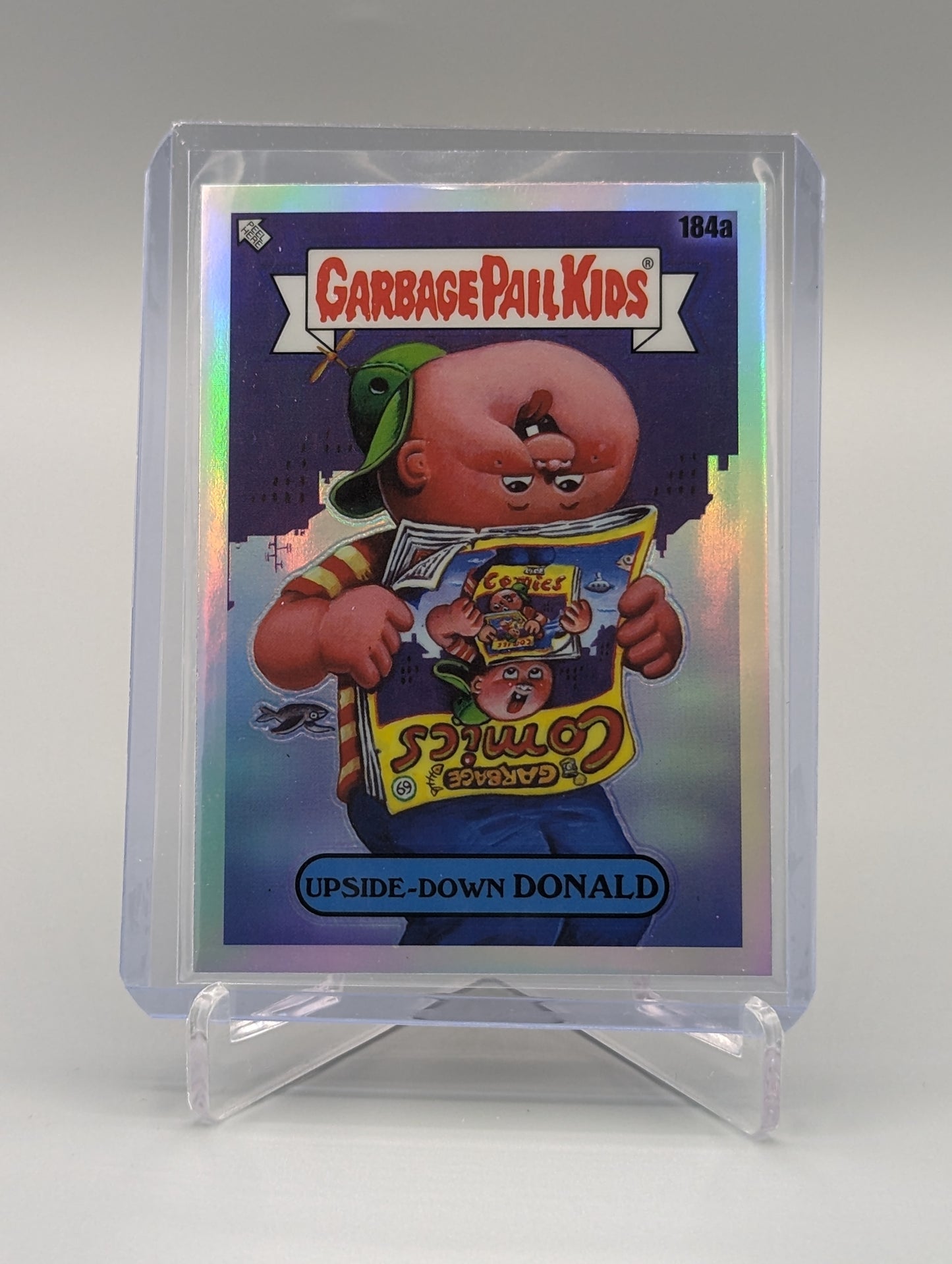 2022 Topps Chrome Garbage Pail Kids Refractor #184a Upside-Down Donald