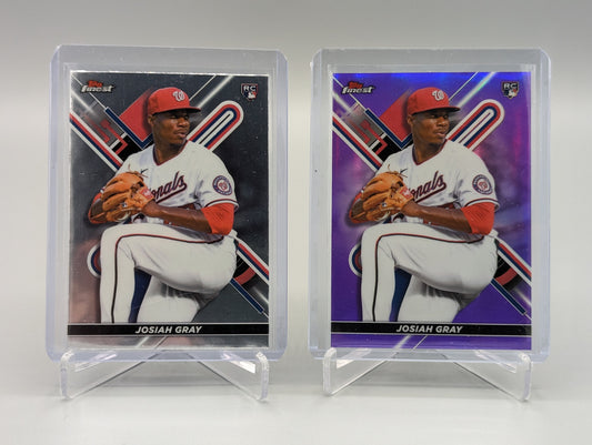 2022 Topps Finest #25 Josiah Gray RC Lot Nationals