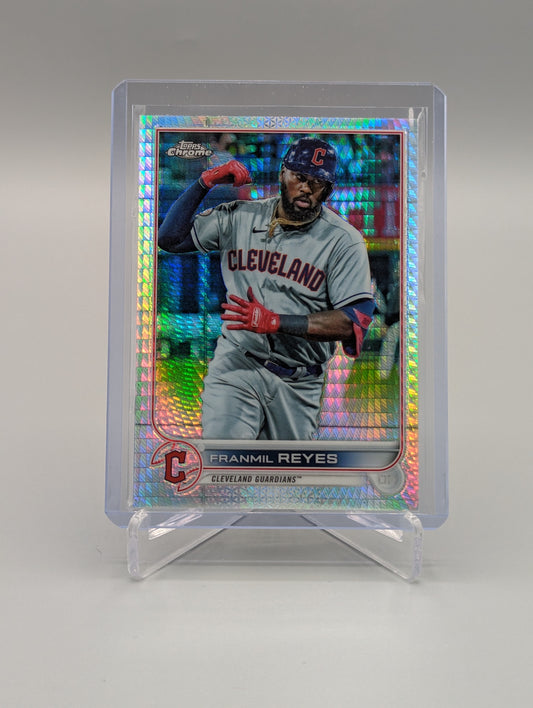 2022 Topps Chrome Prism Lot (2) Cards #97 Franmil Reyes Guardians