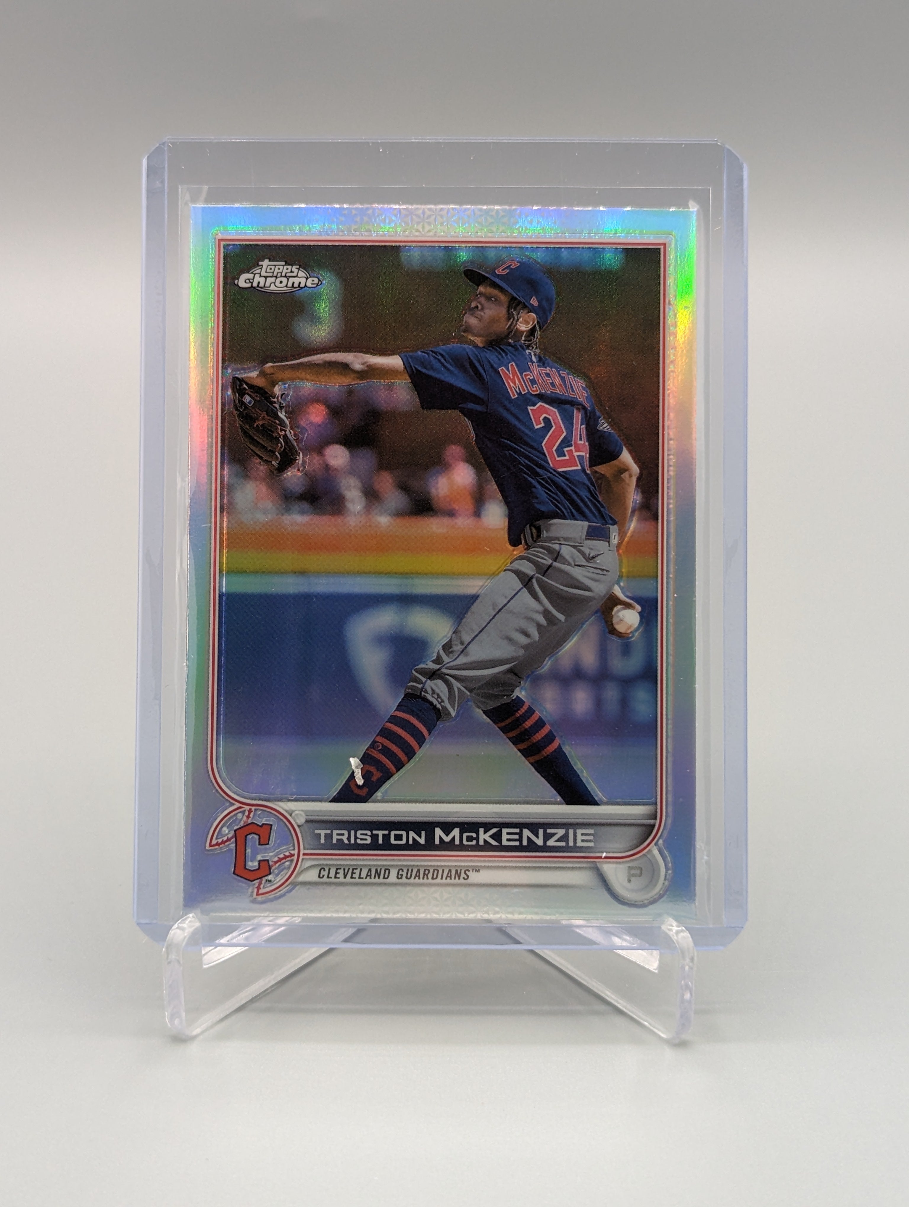 2022 Topps Chrome Refractor #142 Triston McKenzie RC Guardians