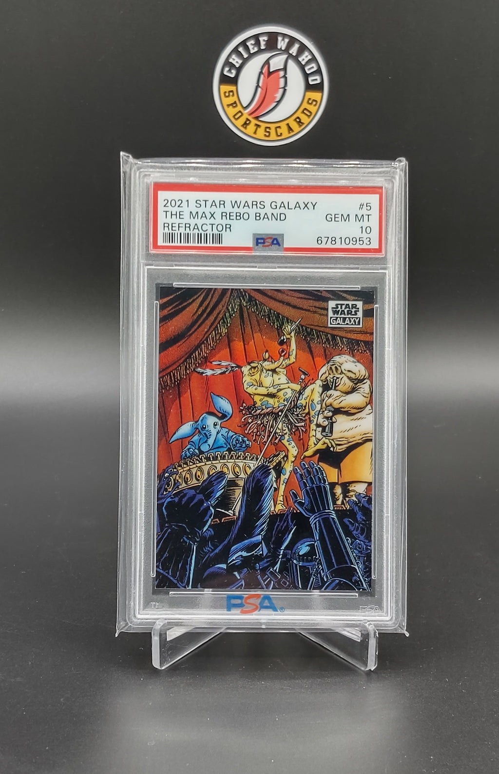 2021 Topps Star Wars Galaxy Refractor #5 The Max Rebo Band PSA 10