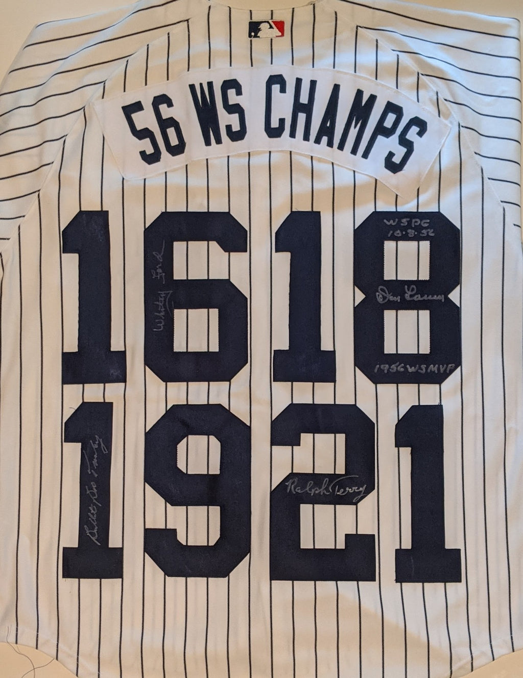 1956 Yankees WS Jersey Auto W. Ford/ R. Terry/D. Larson/B. Turley