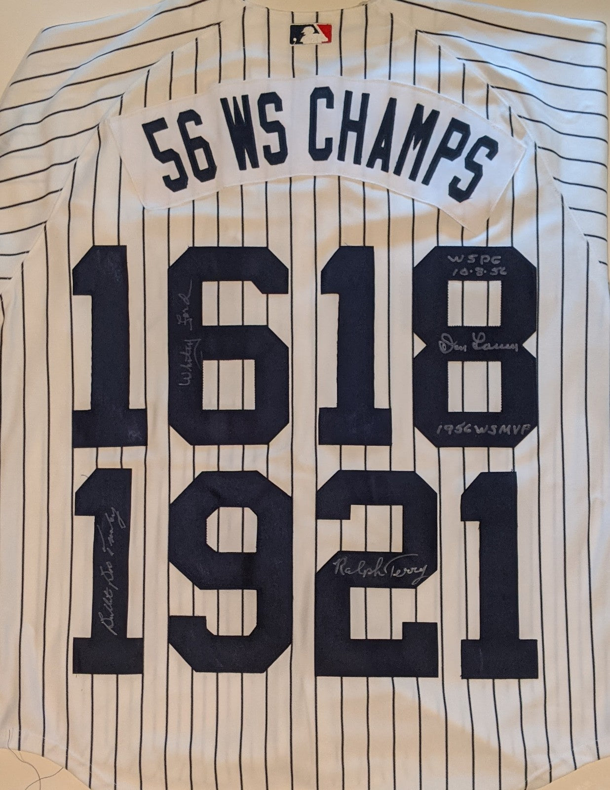 1956 Yankees WS Jersey Auto W. Ford/ R. Terry/D. Larson/B. Turley